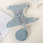 Harnais bleu pour petit chat
