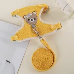 Harnais pour petit chat jaune