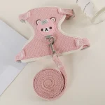 Harnais pour petit chat rose