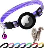 Collier Airtag pour chat violet.webp