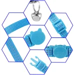 Collier personnalisable bleu pour chat details