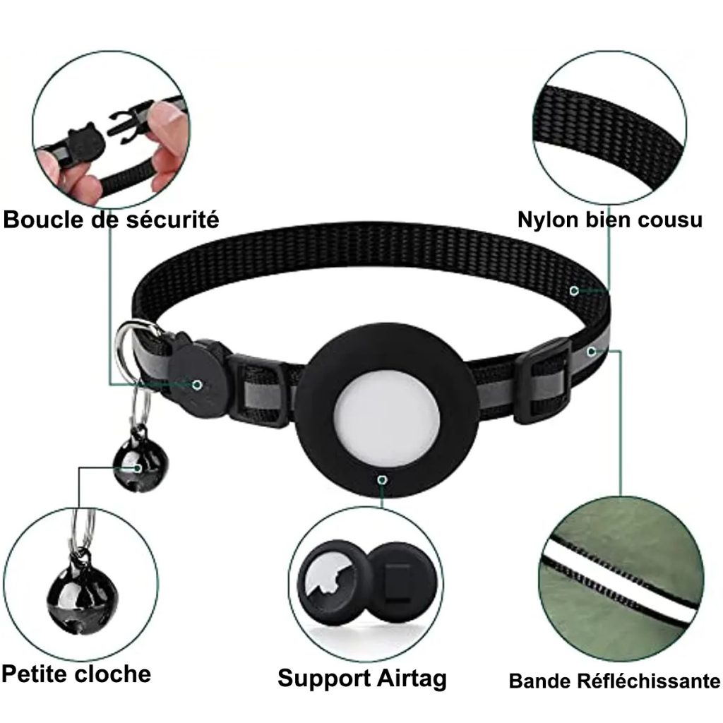 Collier pour chat airtag details