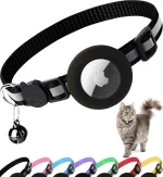 Collier pour chat Airtag noir