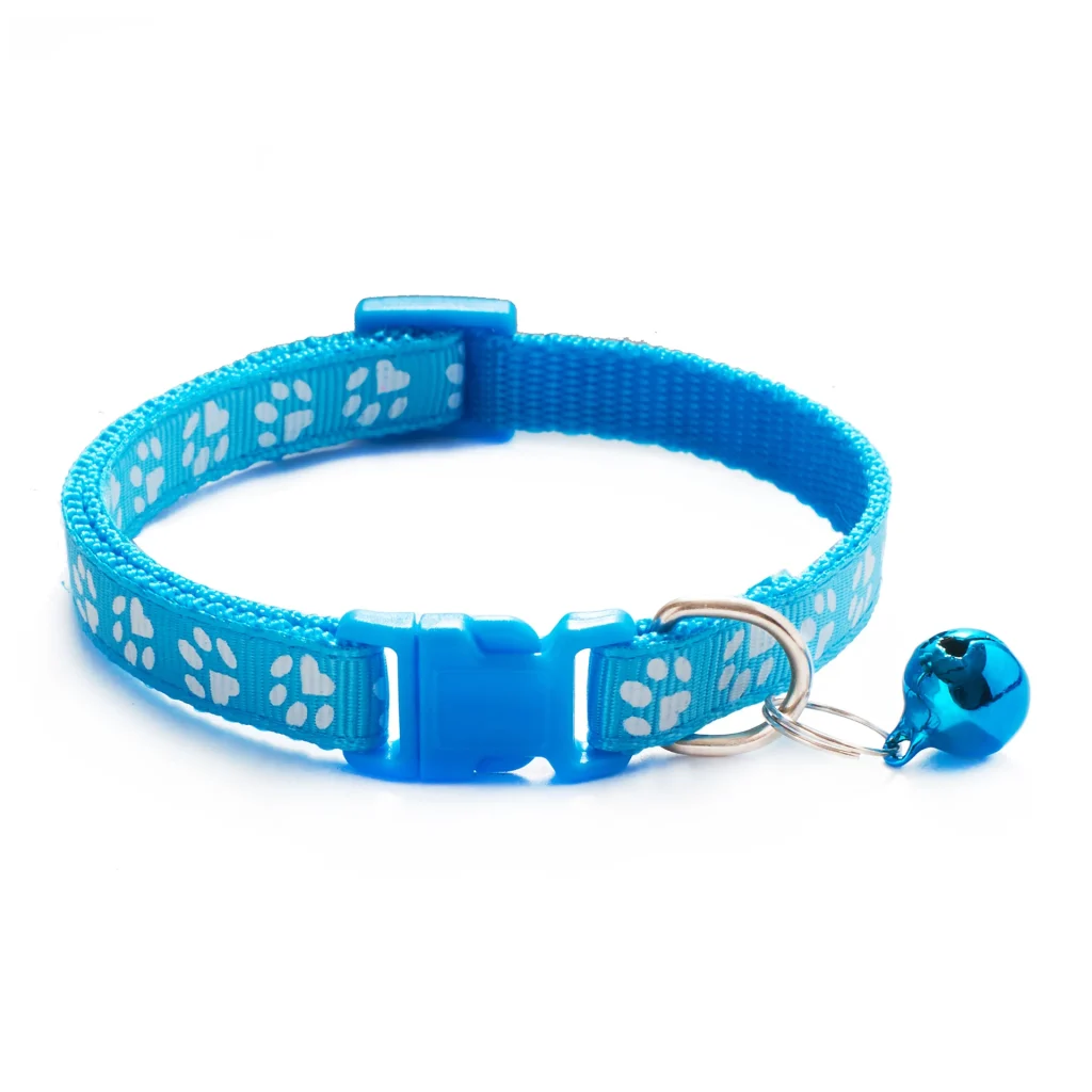 Collier pour chat avec clochette bleu