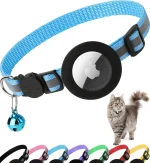 Collier pour chat bleu Airtag