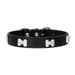 Collier pour chat en cuir noir