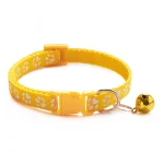 Collier pour chat jaune avec clochette