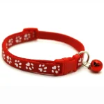 Collier pour chat rouge avec clochette