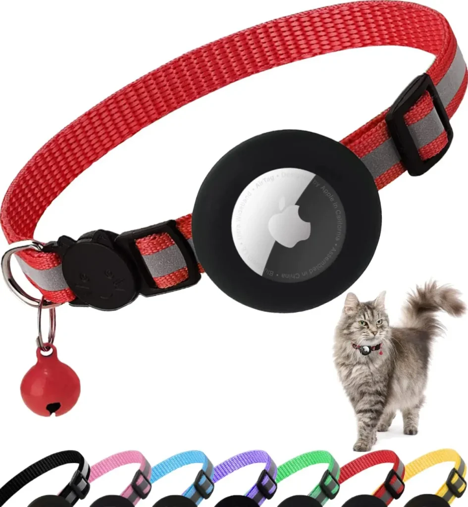 Collier rouge pour chat Airtag