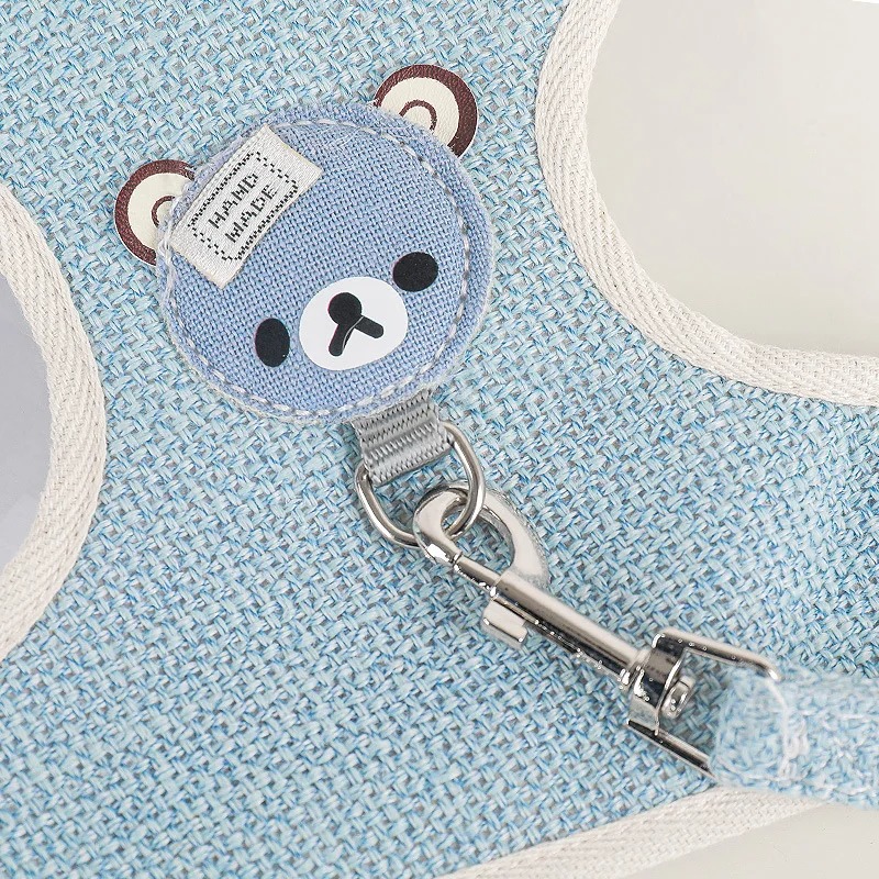 Harnais pour petit chat avec son tissu de qualité