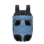 Sac bleu ciel kangourou pour chat