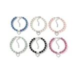 Colliers pour chat de Perle avec pendentif coeur