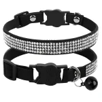 Collier pour Chat noir en Cuir de Luxe