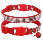 Collier pour Chat en Cuir de Luxe rouge