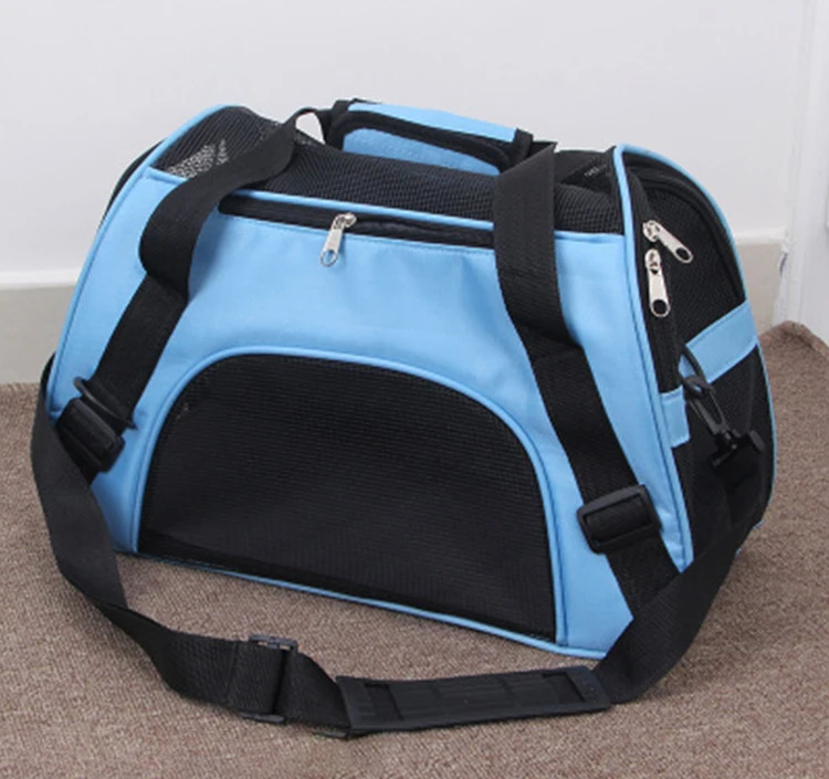 Sac pour chat de voyage bleu