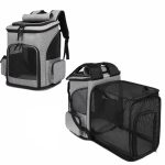 sac a dos extensible pour chat gris