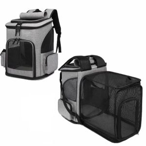 sac a dos extensible pour chat gris