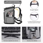 sac a dos extensible pour chat gris caractéristiques