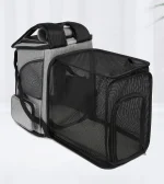 sac a dos gris extensible pour chat