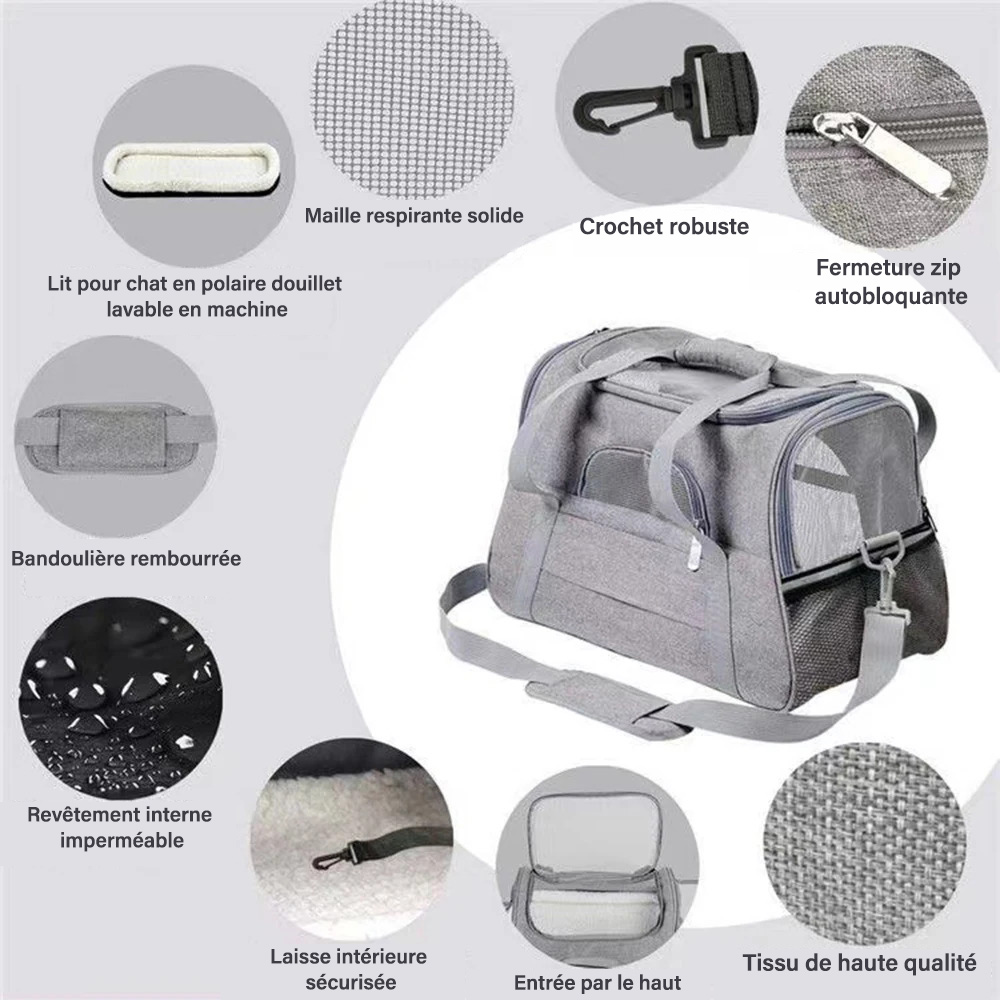 Sac bandouliere chat caracteristiques