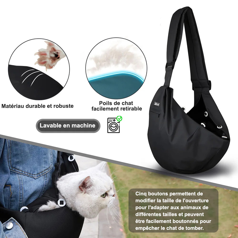 Sac de Balade à Bandoulière pour Chat facile a entretenir
