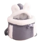 Sac en peluche pour chat gris