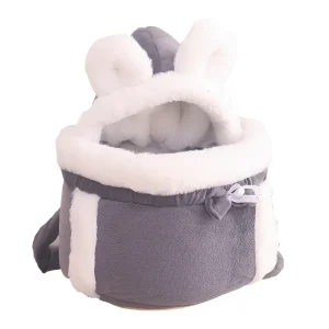 Sac en peluche pour chat gris