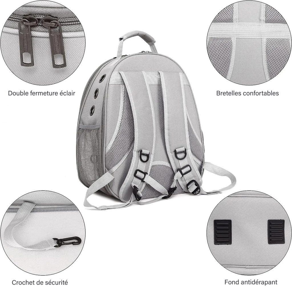 Sac hublot extensible pour chat confortable et polyvalent