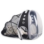Sac noir pour chat extensible avec hublot