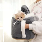 Sac pour chat gris en peluche
