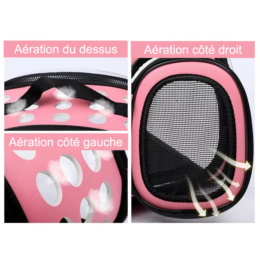sac transparent pour chat avec aération