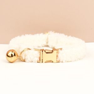 Collier blanc pour Chat à Fourrure Personnalisable