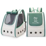 Sac de Promenade pour Chat vert, vue des deux côtés