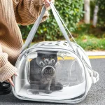 Sac de Transport pour Chat Transparent avec Chat à l'intérieur