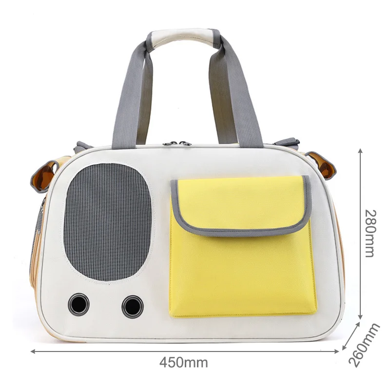 Sac à Bandoulière Pliable pour Chat jaune