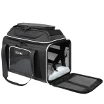 Sac de Voyage pour Chat pour Avion Noir avec ouverture latérale