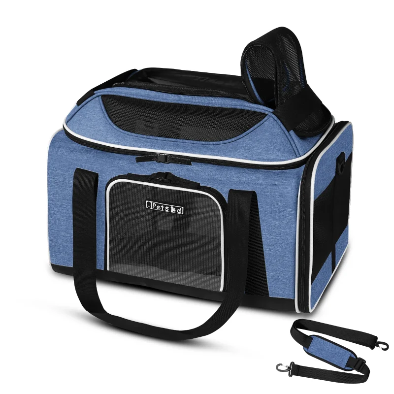 Sac de Voyage pour Chat pour Avion Bleu