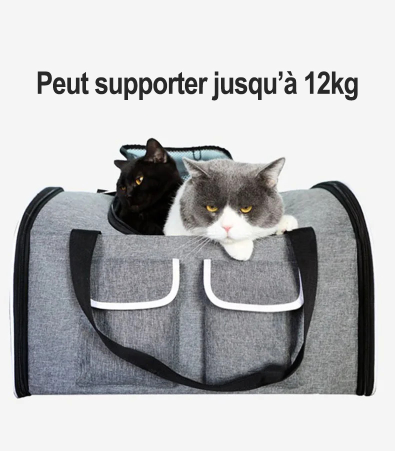 Grand Sac de Transport pour Chat pouvant supporter jusqu'à 12kg